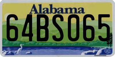 AL license plate 64BS065