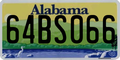 AL license plate 64BS066