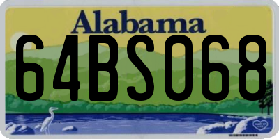 AL license plate 64BS068