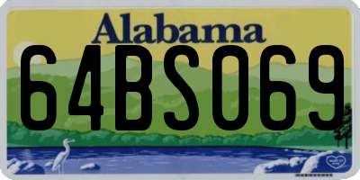 AL license plate 64BS069