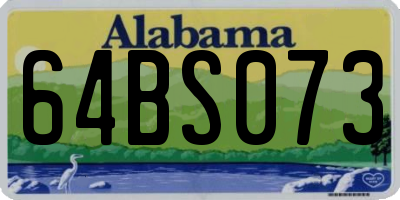 AL license plate 64BS073