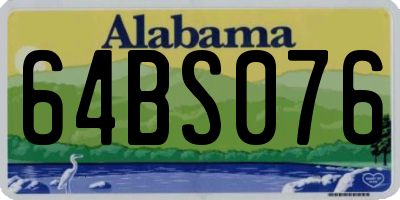 AL license plate 64BS076