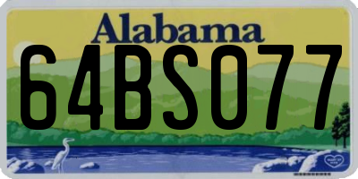 AL license plate 64BS077