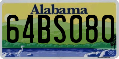 AL license plate 64BS080