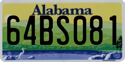 AL license plate 64BS081