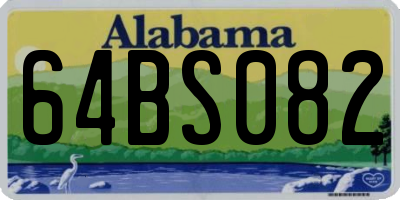 AL license plate 64BS082