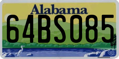 AL license plate 64BS085