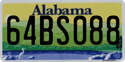 AL license plate 64BS088