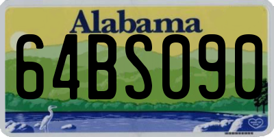 AL license plate 64BS090