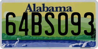 AL license plate 64BS093