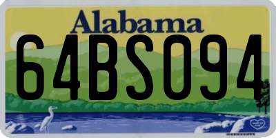 AL license plate 64BS094