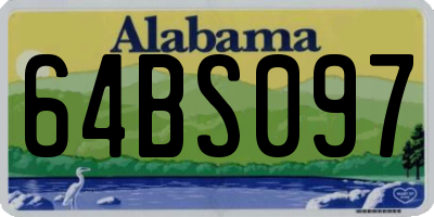 AL license plate 64BS097