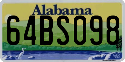 AL license plate 64BS098