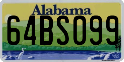 AL license plate 64BS099