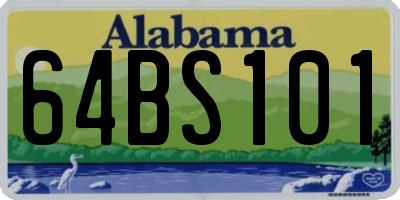AL license plate 64BS101