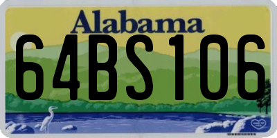 AL license plate 64BS106