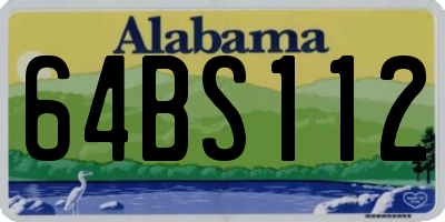 AL license plate 64BS112
