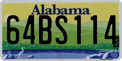 AL license plate 64BS114