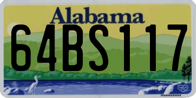 AL license plate 64BS117