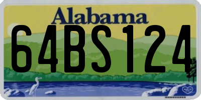 AL license plate 64BS124