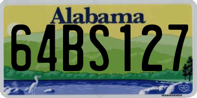 AL license plate 64BS127