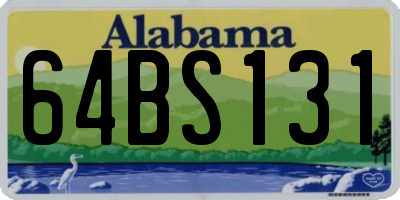 AL license plate 64BS131