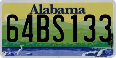 AL license plate 64BS133