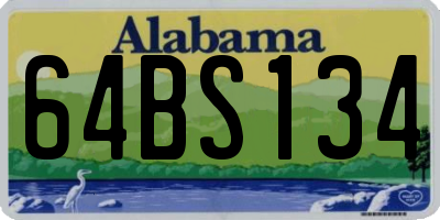 AL license plate 64BS134