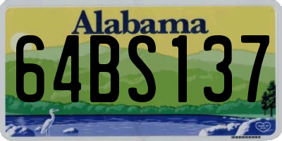 AL license plate 64BS137