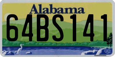 AL license plate 64BS141