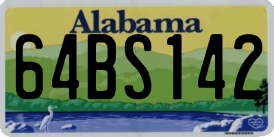 AL license plate 64BS142