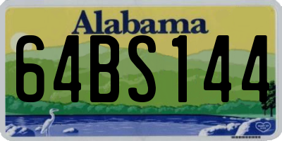AL license plate 64BS144
