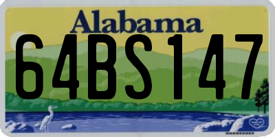 AL license plate 64BS147
