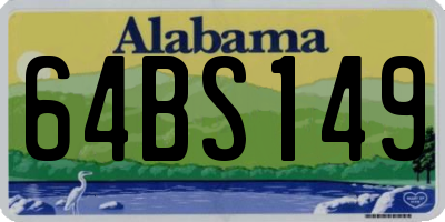 AL license plate 64BS149