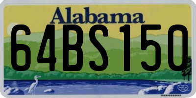 AL license plate 64BS150