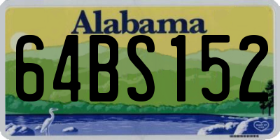 AL license plate 64BS152