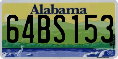 AL license plate 64BS153