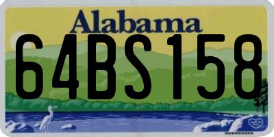AL license plate 64BS158