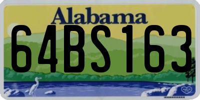 AL license plate 64BS163