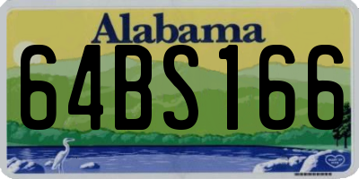 AL license plate 64BS166