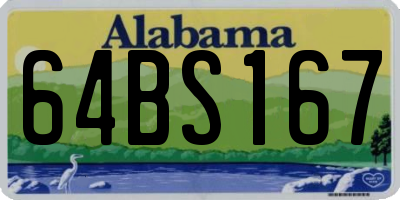 AL license plate 64BS167