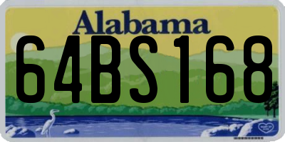 AL license plate 64BS168