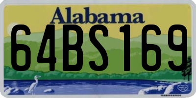 AL license plate 64BS169