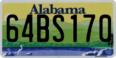 AL license plate 64BS170
