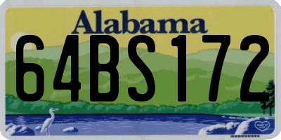 AL license plate 64BS172