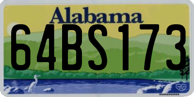 AL license plate 64BS173