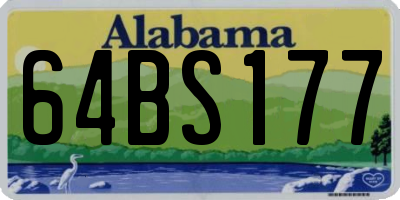 AL license plate 64BS177