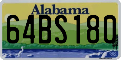 AL license plate 64BS180