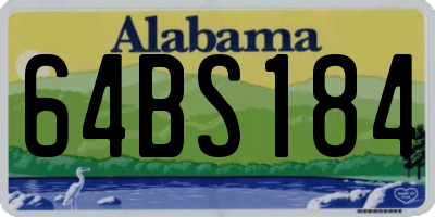 AL license plate 64BS184