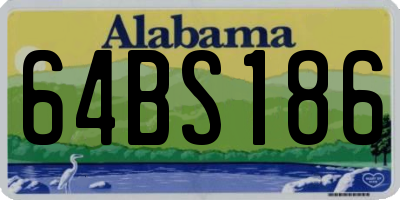 AL license plate 64BS186